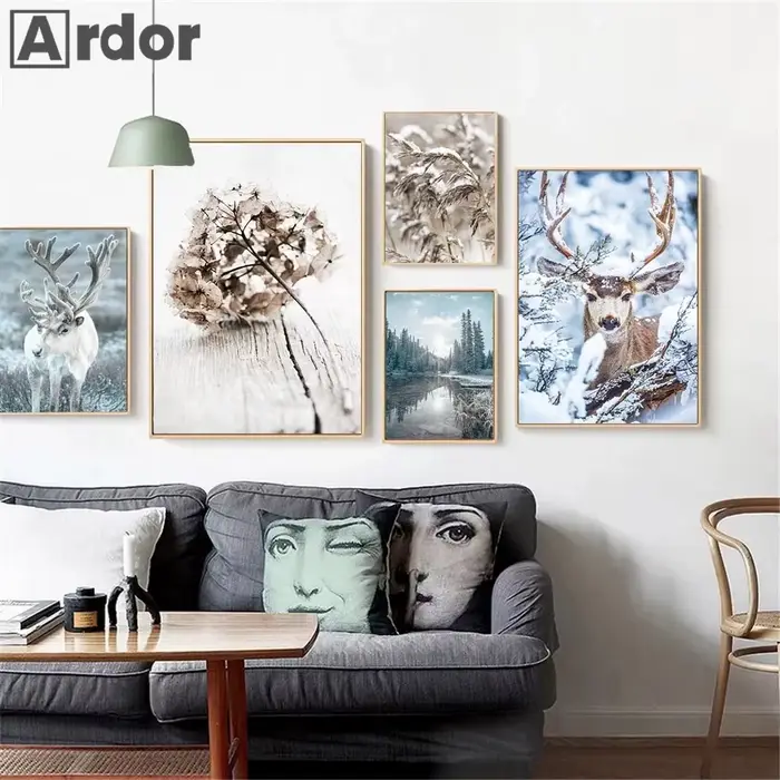 Toile d'art mural avec cerf