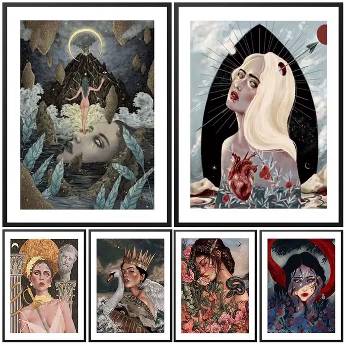 Hecate Gaia Yvon Sapientia Renacer Ophelia Terra Nordic Poster Wall Pictures For Living Room