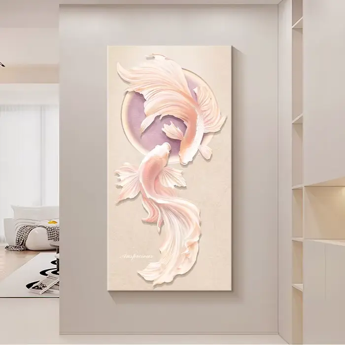 Peinture décorative à la fin du couloir