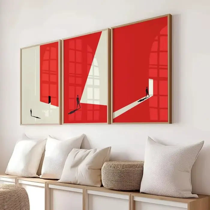 Affiche géométrique abstraite moderne Bauhaus