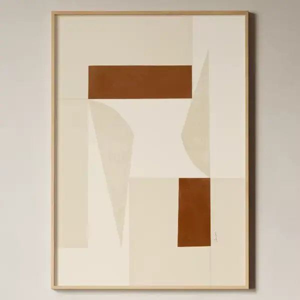 Affiche imprimée abstraite texturée, géométrie moderne minimaliste, peinture sur toile japonaise, Ar
