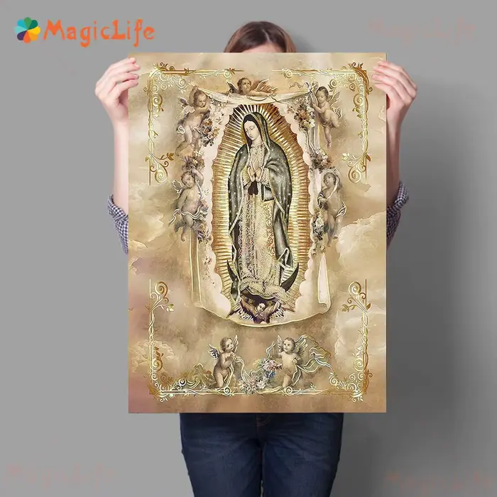 Toile d'art mural avec Portrait de Notre-Dame de Guadalupe