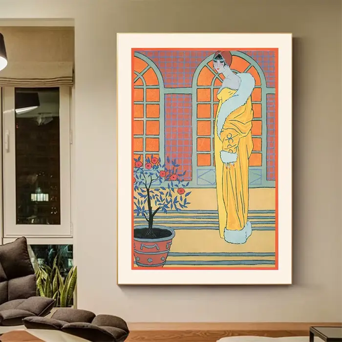 Affiche d'illustration d'art de décoration française Vintage