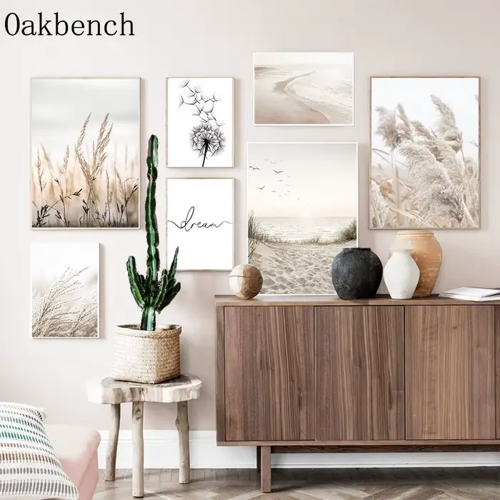 Affiche sur toile d'herbe séchée