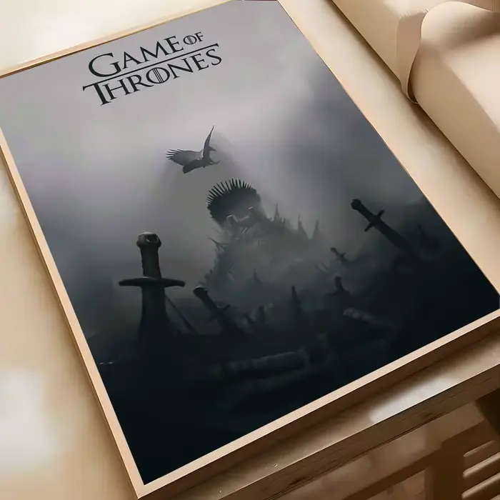Affiche Game Of T-Thrones, autocollant artistique haute définition, auto-adhésif, imperméable, décor