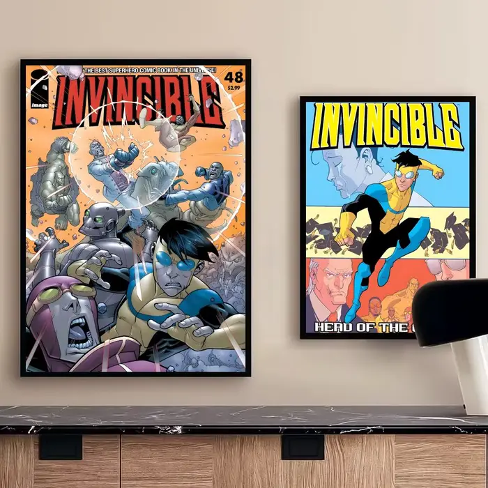 Affiche de bande dessinée de la série d'animation de super-héros I-Invincible-MT