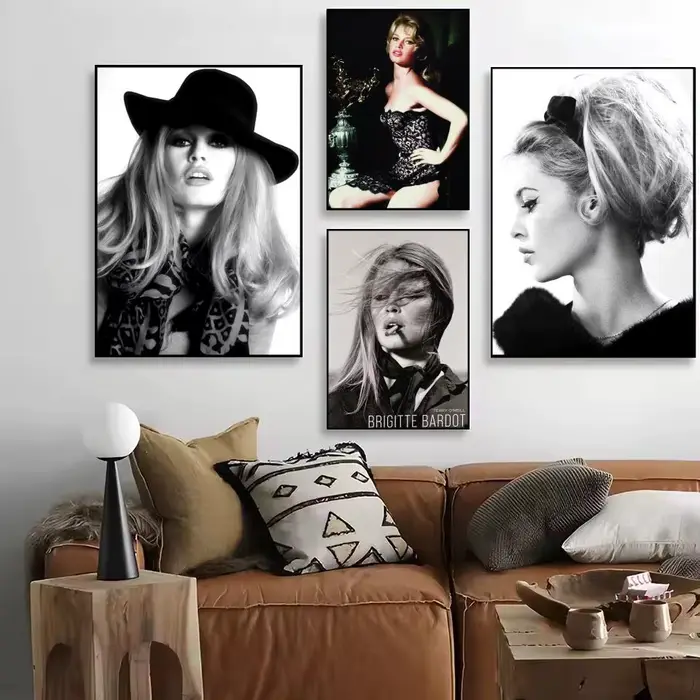 Pop chanteur B_Brigitte B_Bardot Magazine affiche décorative murale Art autocollants Mural Photo impression pour la maison salon couloir décor