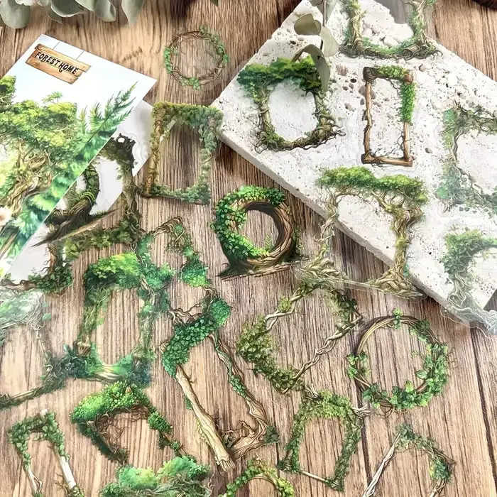 Autocollants animaux de la forêt et pierres