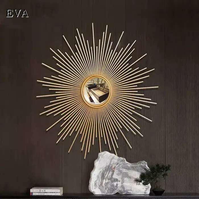 Décorations murales en métal miroir européen