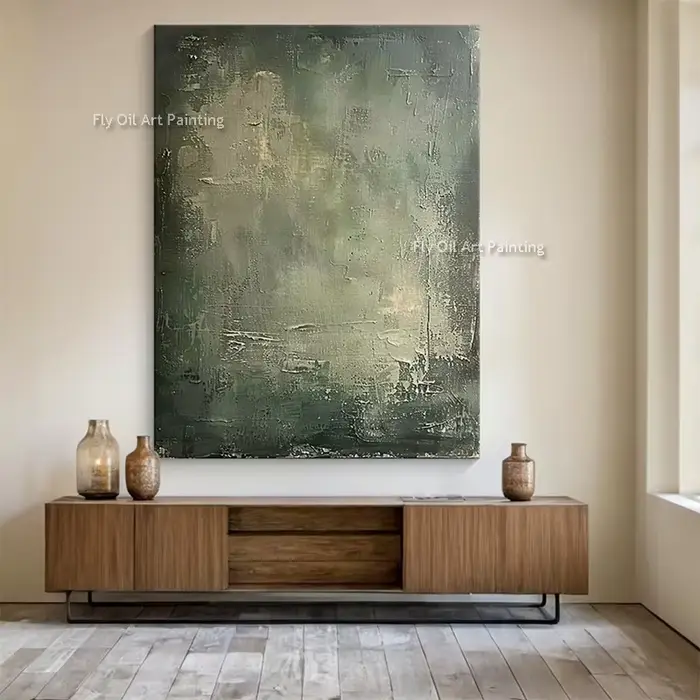 Peinture à l'huile épaisse abstraite peinte à la main