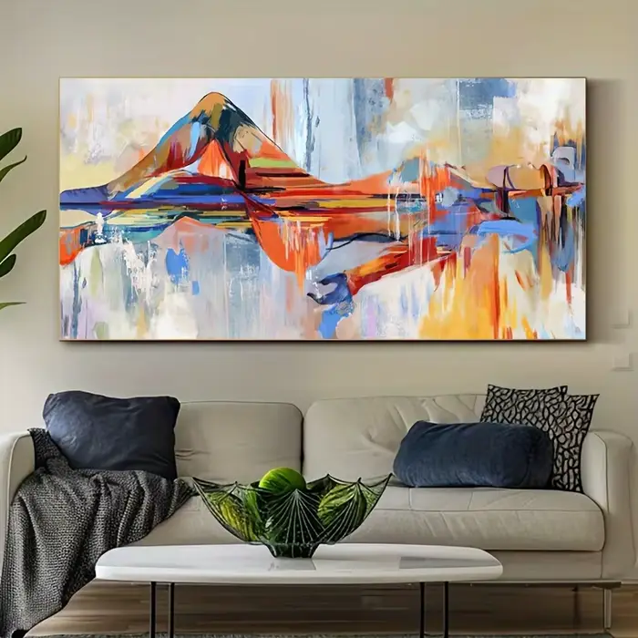 1 pièce d'impression sur toile de paysage de montagne abstrait