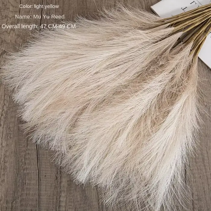 Bouquet d'herbe de Pampa artificielle, 10 pièces, fleurs séchées pour décoration de maison, pour mar