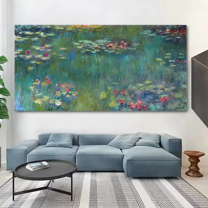 Toile de peintures de Lotus d'eau de Claude Monet