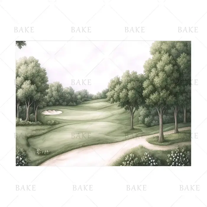 Affiches murales de Golf Vintage, vert sauge, thème de Sport pour garçon, pour salon ou chambre à co