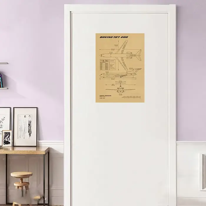 Affiche Vintage de Structure d'avion