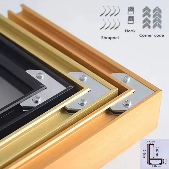 Cadre photo personnalisé en alliage d'aluminium DIY