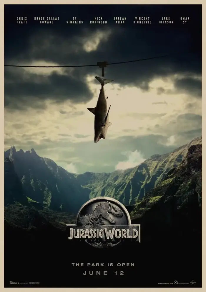 Affiche Vintage de film Jurassic Park