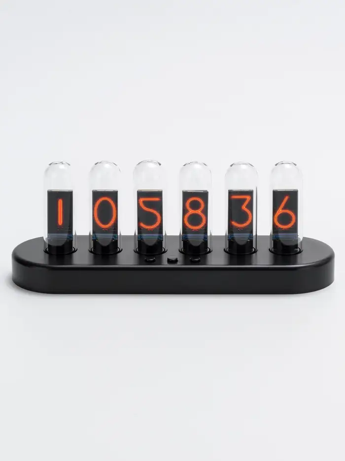 Réveil à tubes Nixie avec animation animée, décoration de bureau, cadeau pour petit ami.
