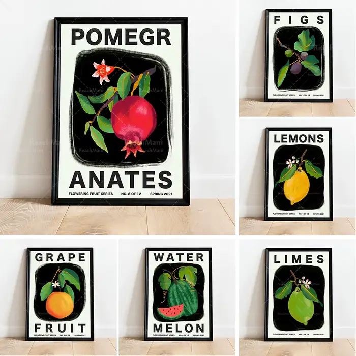 Peinture sur toile de fruits modernes