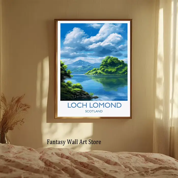 Affiche de voyage des Highlands d'Écosse