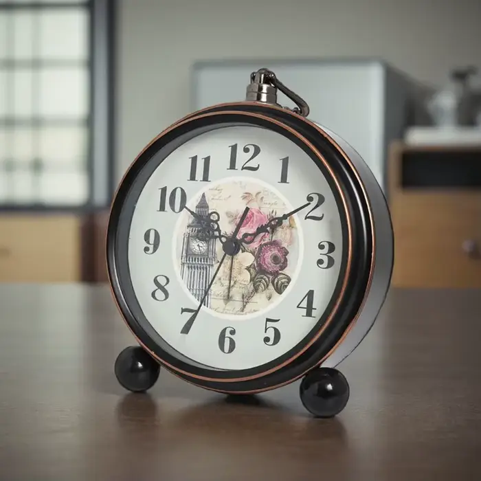 Horloge rétro à base métallique