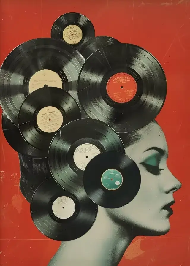Affiche de boule Disco en vinyle, image d'art mural imprimée, amoureux de la musique Vintage, peintu