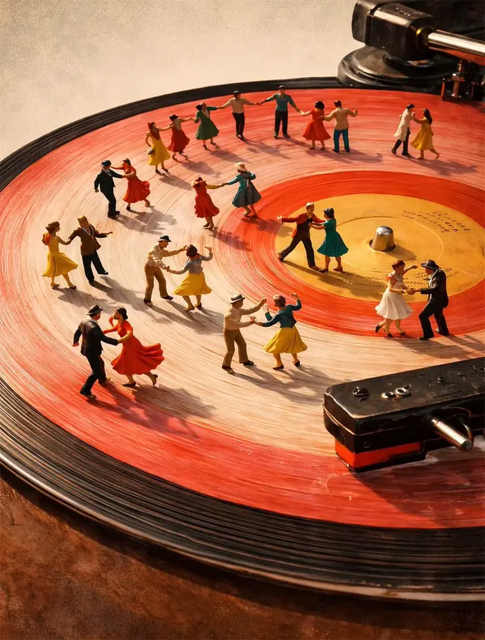 Décoration murale avec tourne-disque vinyle, tourne-disque rétro avec affiches musicales avec motif 