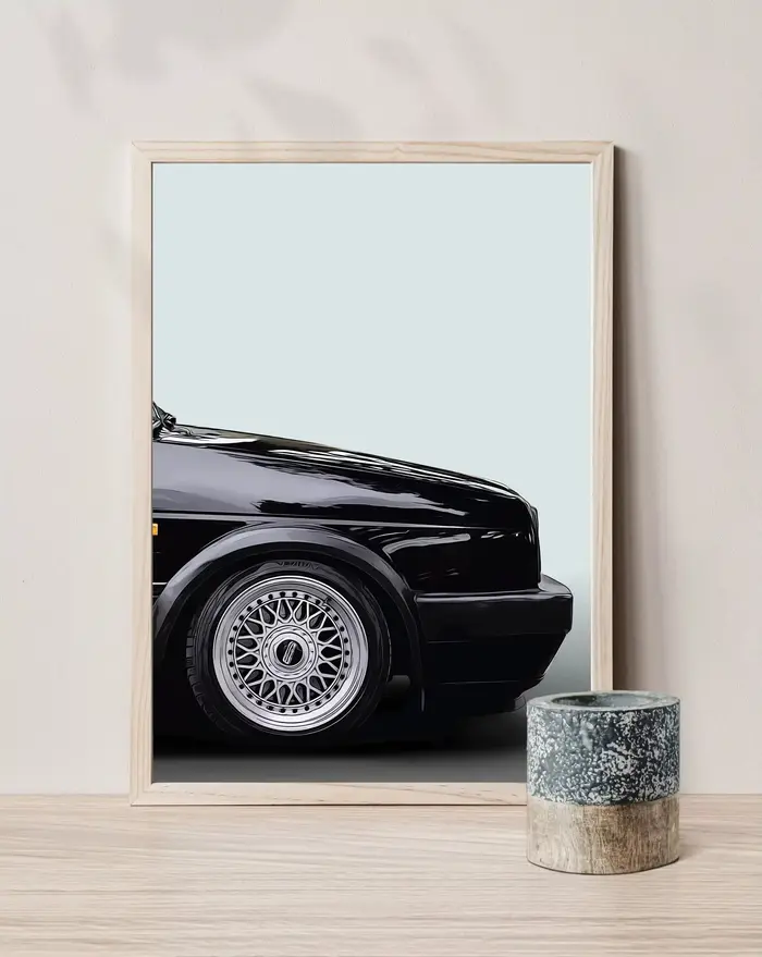 Ensemble de affiches de SuperCar VW Golf GTI, imprimés de Sport sur toile, images d'art murales pour