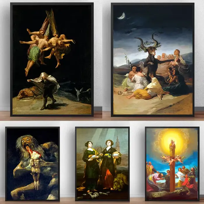 Affiche Vintage de Sabbat de Sorcières Francisco Goya