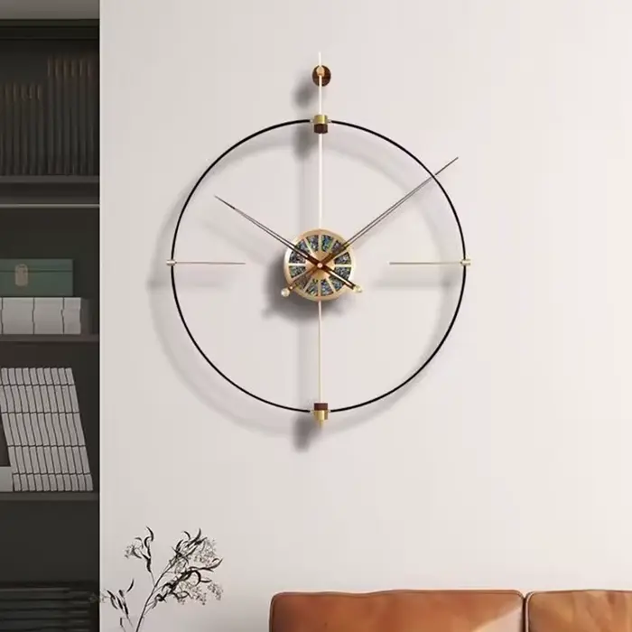 Horloge murale moderne grandes montres murales de luxe horloges silencieuses esthétiques montre de chambre élégante salon décoration de la maison