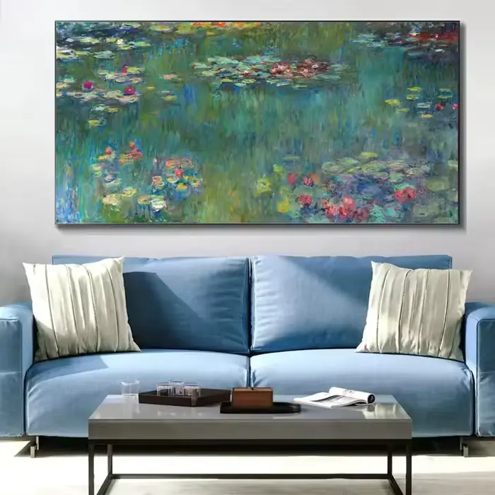 Toile de peintures de Lotus d'eau de Claude Monet