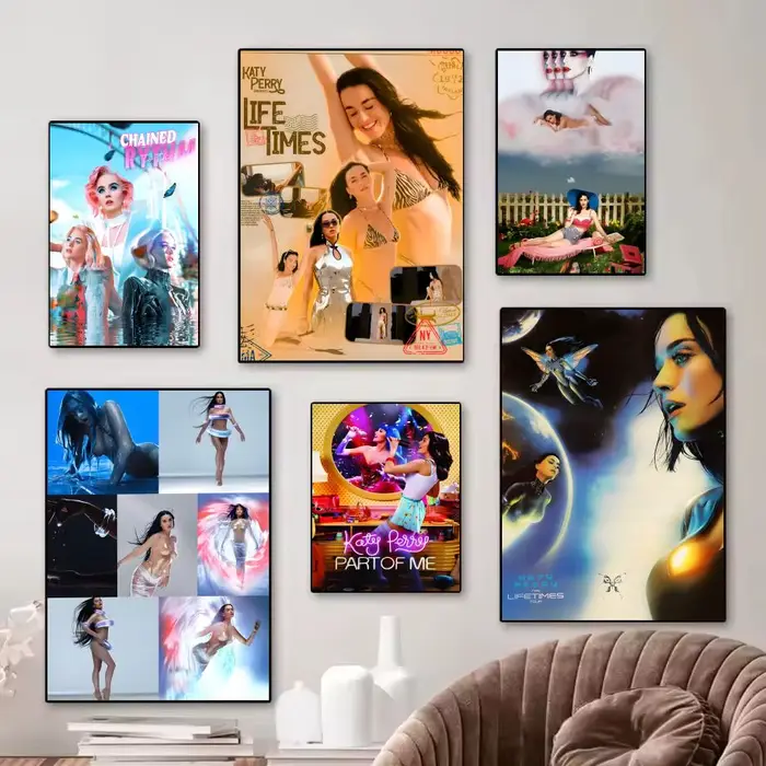 Peinture d'album de la chanteuse K-Katy P-PerryS