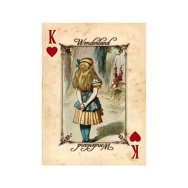 Affiches et imprimés d'Alice au pays des merveilles, cartes à jouer amusantes, peinture sur toile Vi
