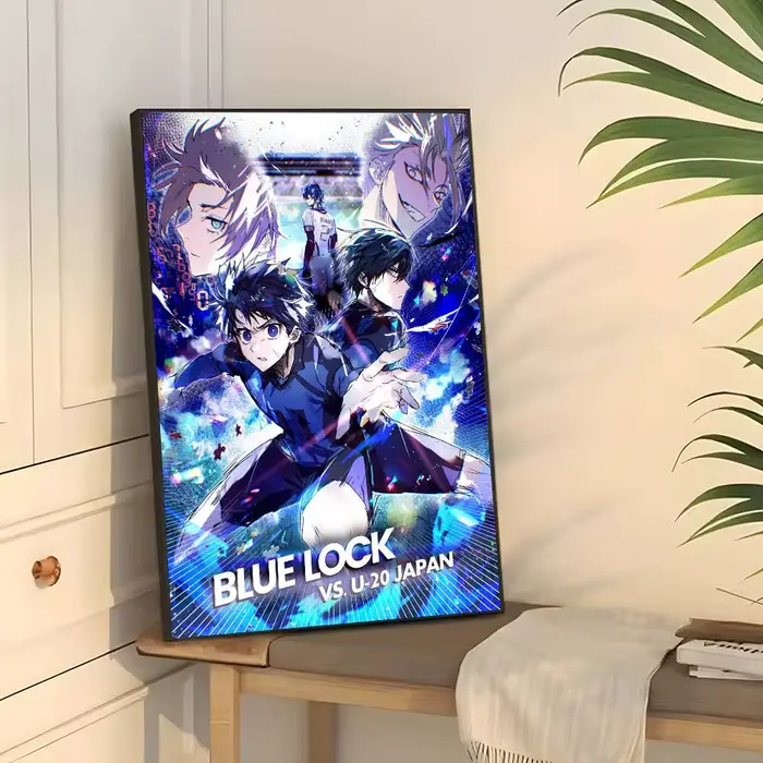 Affiche murale pop L-Lock Anime b-blue, art imprimé adapté au salon, chambre à coucher, bar, salon, 