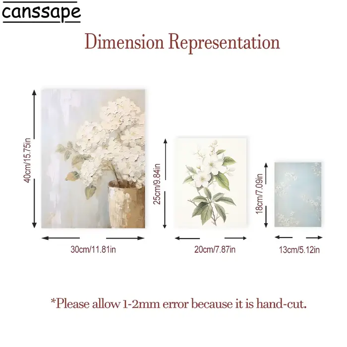 Peinture à l'huile de fleur blanche pour la décoration de salon