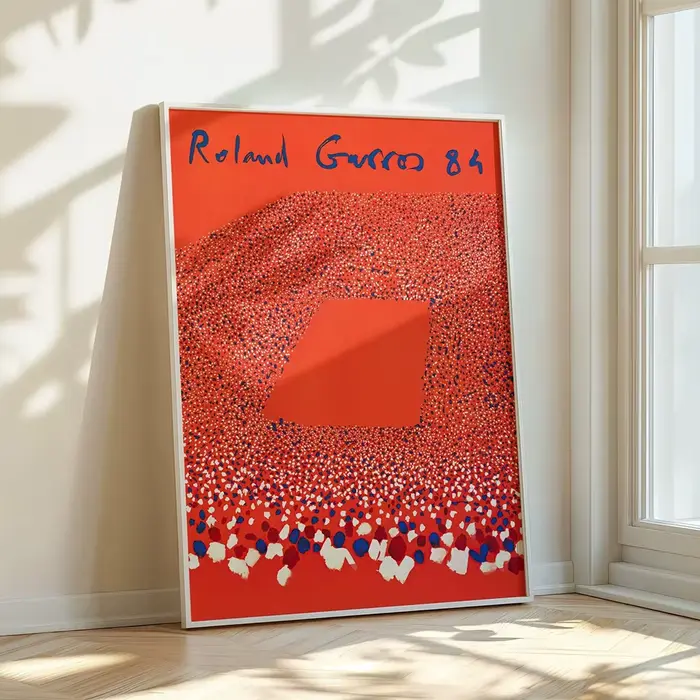 Affiche murale en toile de tennis Roland Garros 1984