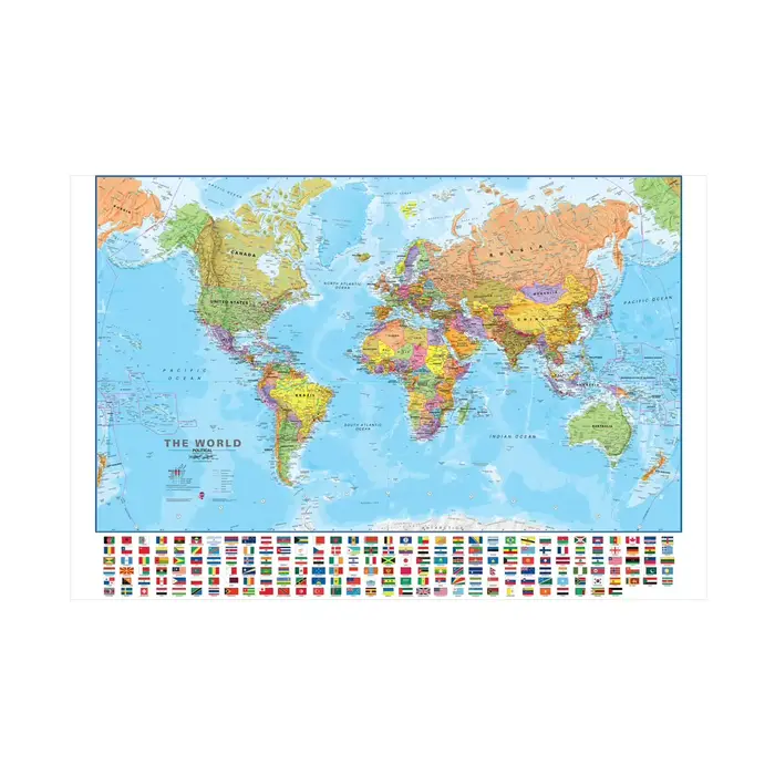 Affiche de carte du monde