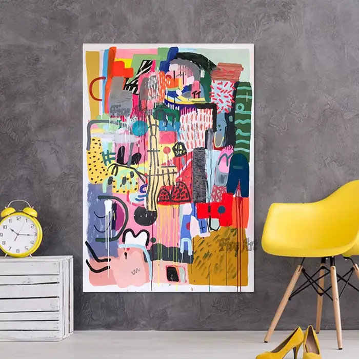 Toile acrylique colorée
