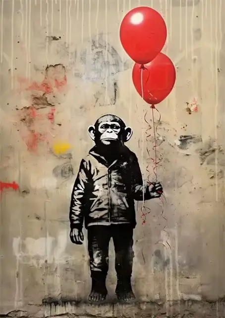 Banksy Graffiti garçon fille avec ballon sur toile affiches imprime Pop Street mur Art peinture pour
