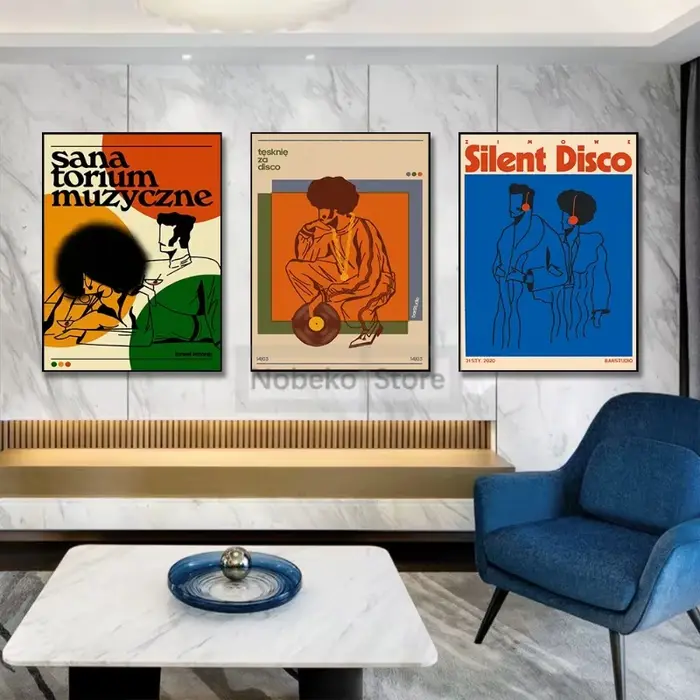 Affiches abstraites de musique polonaise originale