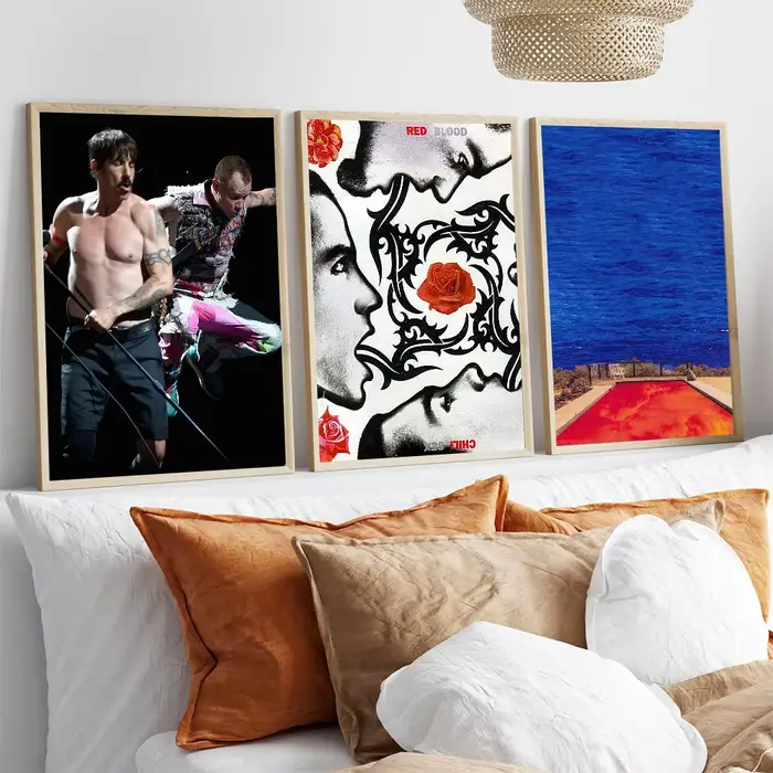Affiche de californication de piments chauds rouges