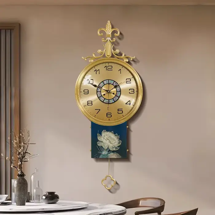 Pendule jeu horloge murale de luxe salon Unique esthétique horloge murale Style classique Orologio Da Parete décoration accessoires