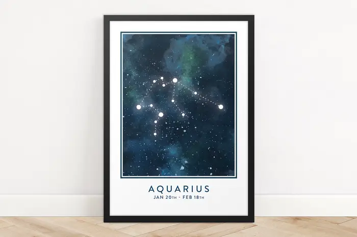Affiche murale avec signe d'étoile d'astrologie
