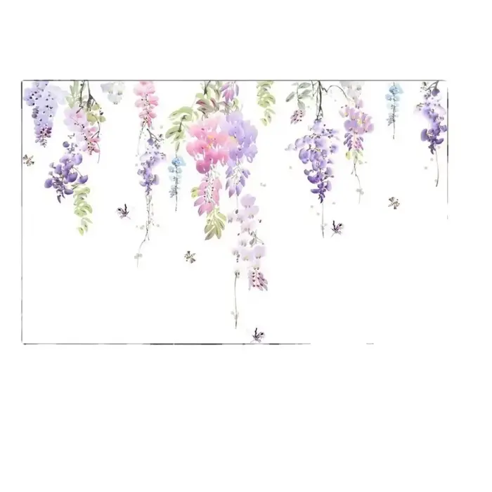 Autocollants muraux floraux plantes à fleurs
