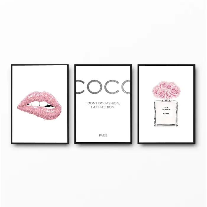 Affiche et impression de lèvres roses