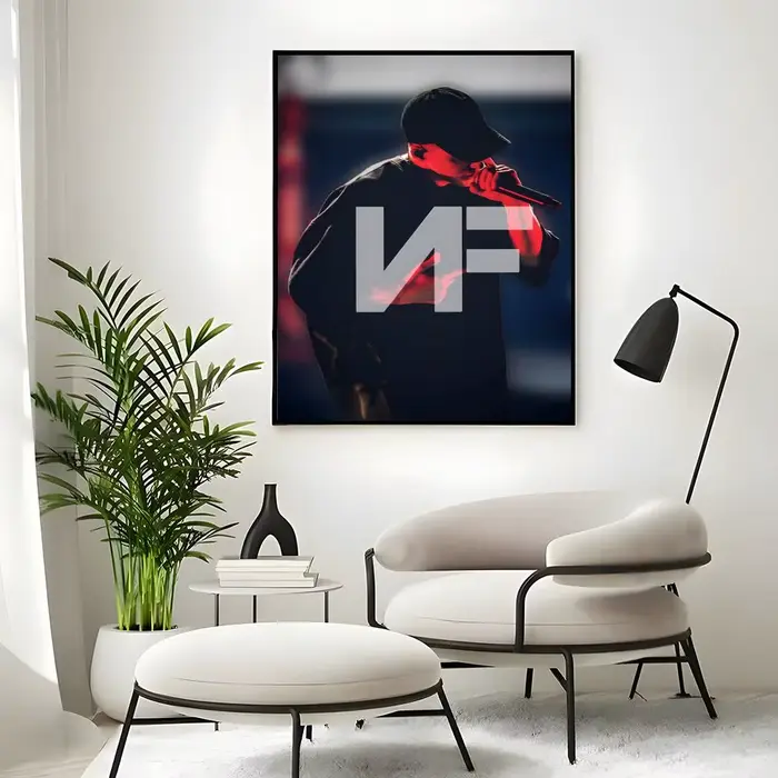 Affiche de chanteur rappeur N-NF, affiches classiques et impressions d'art mural adaptées aux salons