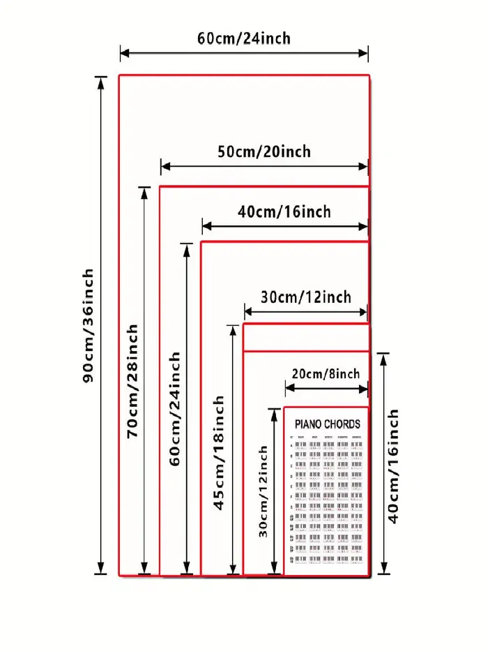 Diagramme d'accords de piano pour enseignant