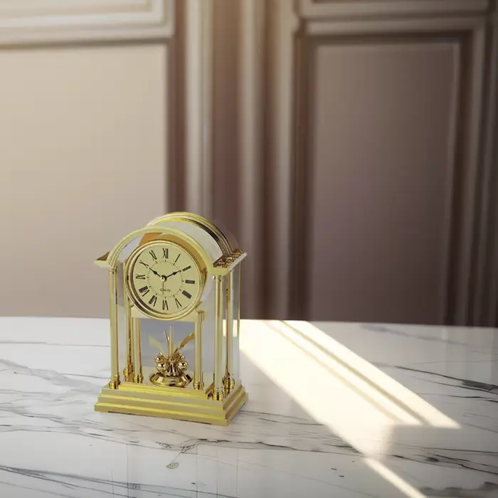 Horloge de table vintage avec mouvement à quartz