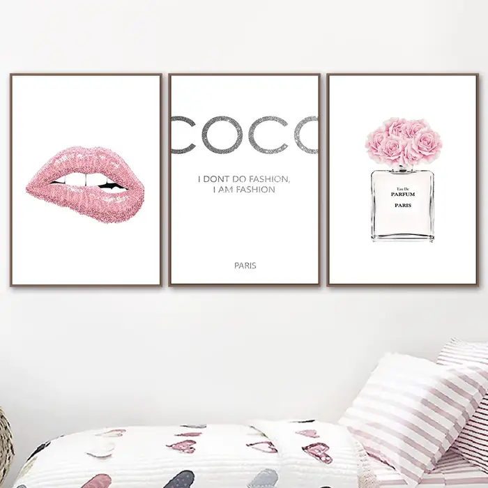 Affiche et impression de lèvres roses