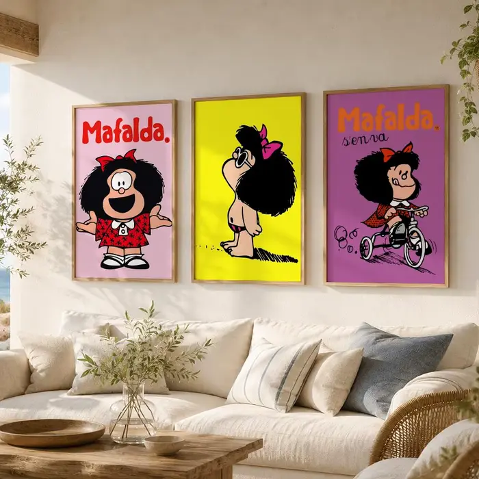Affiche de personnage de bande dessinée classique M-Mafalda